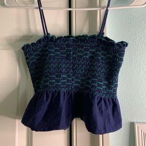 Urban Outfitters blue cropped tank top